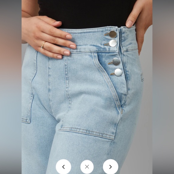 Lola Jeans Colette High Rise Wide Leg Jeans Light Blue 26 BNWT - Picture 3 of 13